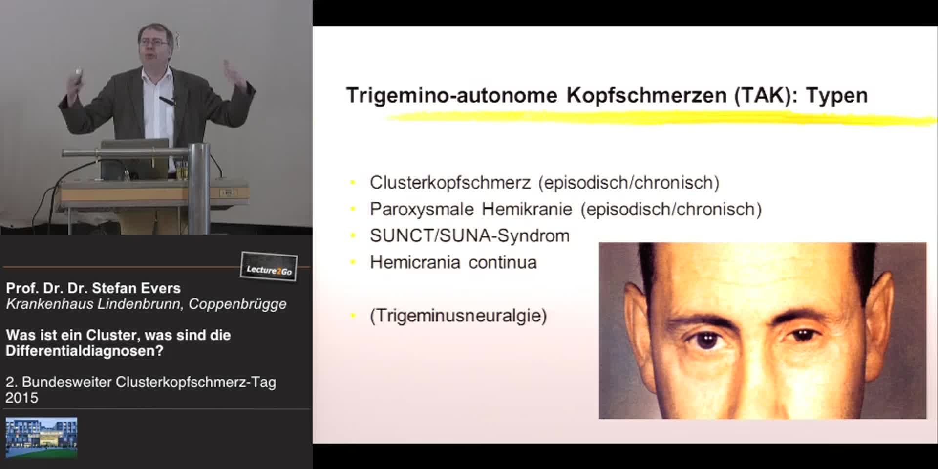 Differentialdiagnosen Cluster Kopfschmerz Tag Hamburg 2015 Doccheck
