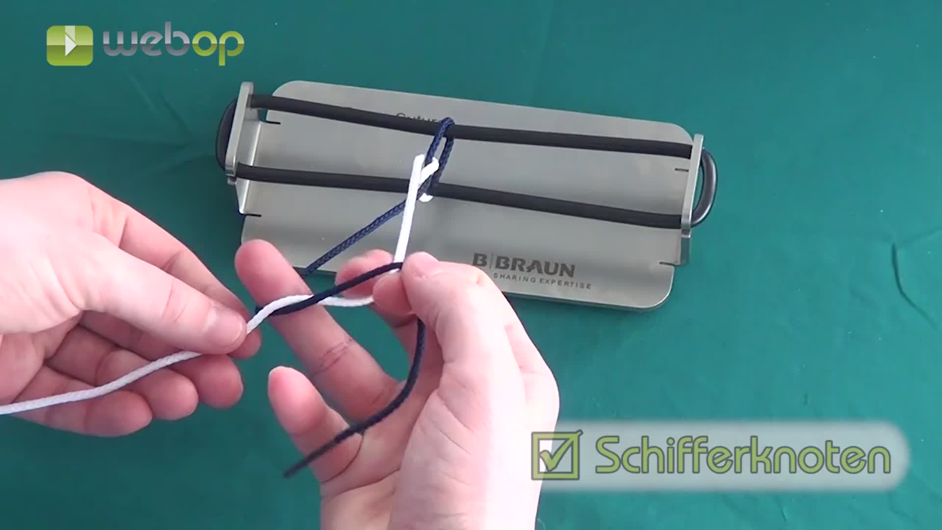 Naht und Knotentechnik Schifferknoten DocCheck